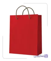 ساکدستی تک رنگ قرمز با کاغذ گلاسه کد10072