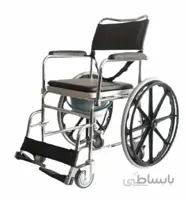 ویلچر حمامی 6 چرخ با قابلیت قرار گیری بر روی توالت فرنگی