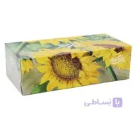 دستمال کاغذی شکوه 150 برگ دولایه طرح گل آفتاب گردان