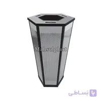 سطل زباله 6 ضلعی استیل مدل پانچ