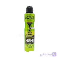اسپری ضد تعریق مردانه لورال سری Men Expert مدل CLEAN POWER حجم 250 میل