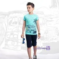 ست تیشرت و شلوارک بچه گانه پسرانه شیک رده سنی ۶ تا ۸ سال کد 1498