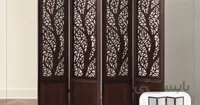 پاراوان مدل درخت پر شاخه (دولایه) در دو رنگ