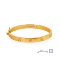 دستبند النگویی طلا طرح LOVE کارتیر کد CB453