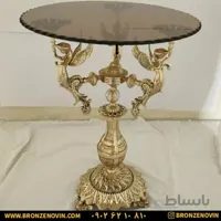 میز خاطره برنزی طرح ۳ فرشته پایه گرد کد ۷۵۶