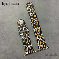 بند اپل واچ سیلیکونی پلنگی زرد و مشکی