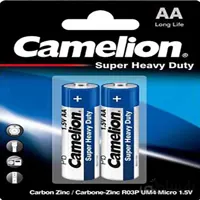 باتری ۲ تایی قلمی Camelion Long Life AA پکدار ا Camelion Super Heavy Duty AA 1.5v
