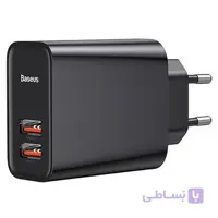 شارژر دیواری دو پورت 30 وات بیسوس مدل Baseus CCFS-E01