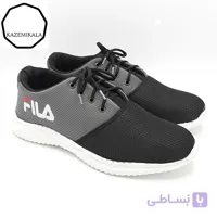 کفش اسپرت و پیاده روی فیلا بنددار رنگ طوسی،مشکی