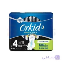 نوار بهداشتی ارکید مدل GECE EKSTRA سایز 4 بسته 6 ع