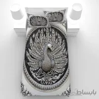 سرویس خواب برند گوزل guzel مدل طاووس یکنفره 5تکه روتختی