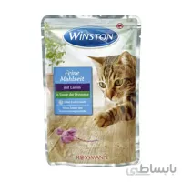 پوچ گربه وینستون طعم گوشت بره در سس سبزیجات وزن ۱۰۰ گرم ا Winston Rossmann With Lamb In Herbs Sauce For Cats 100g