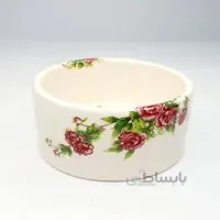 کاسه سرامیکی گلسرخی ساده سایز ۲