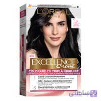 کیت رنگ مو لورآل سری Excellence شماره 1.01 حجم 48 میلی لیتر رنگ مشکی