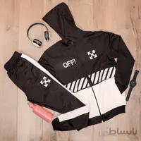 ست سوییشرت شلوار Off White مردانه مشکی سفید مدل lako