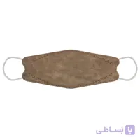 ماسک سه بعدی 4 لایه KF94 بسته 25 عددی قهوه ای