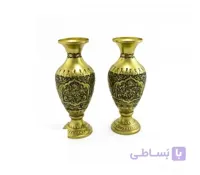 گلدان قلمزنی برنجی 20 سانتیمتری