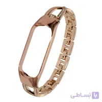 بند فلزی نگین دار مدل Diamond-1 مناسب برای مچ بند هوشمند شیائومی Mi Band 5 / 6