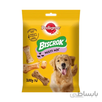 تشویقی سگ پدیگری مدل Biscrok Multi Mix وزن 200 گرم