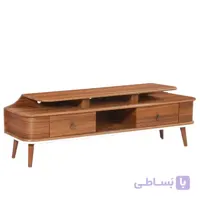 میز تلویزیون چوبی دو کشو مدل مارال
