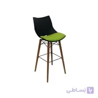 صندلی کانتر نظری مدل شل پایه چوبی با تشک p832b