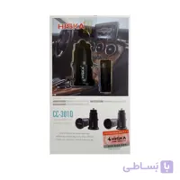 شارژر فندکی فست شارژ به همراه کابل تایپ سی هیسکا مدل CC-301Q