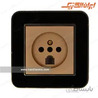 پریز تلفن دوکاره ارس متال طلایی