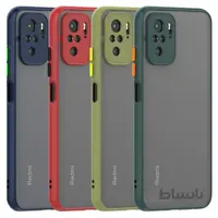 کاور و قاب گوشی مناسب برای Xiaomi Redmi Note 10 Pro هیبریدی دکمه رنگی مدل پشت مات محافظ لنزدار