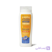 نرم کننده کانتو بعد حمام و قبل حمام دانه کتان موهای فر Cantu Flaxseed Smoothing Leave-In Or Rinse Out Conditioner 400ml
