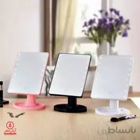 اینه ی ارایش حرفه ای با چراغ ال ای دی صورتی ا LARGE LED MIROR 16 LED 360