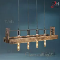 چراغ آویز چوبی مدل D-101