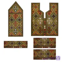 پارچه سوزن دوزی بلوچی 6 تکه مدل Goldar-3028