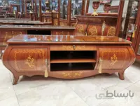 میز تلویزیون چوبی مدل خمره ای کمددار کد ۱۰۱۹۹۹