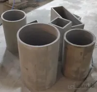 گلدان فایبراستون استوانه ارتفاع 60 سانت دهنه 40