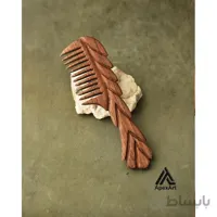 شانه چوبی منتبکاری شده طرح شمیم