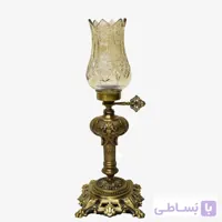 شمعدان كوتاه بدنه برنز