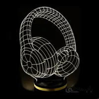 چراغ تزئینی سه بعدی (بالبینگ) مدل هدفون (مدل نور سفید)