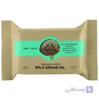 صابون روغن آرگان بادی شاپ 100 گرم | پاکسازی و نرم کننده پوست ا The Body Shop Wild Argan Oil Soap 100g