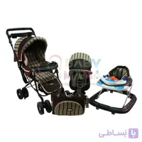 ست 4 تیکه کالسکه Versa مدل راه راه