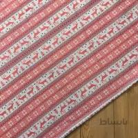 پارچه دورس ملانژ طرح ژورنالی رنگ قرمز طوسی کد 2001