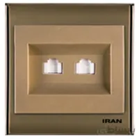 سوکت CAT6+CAT6 فضل الکتریک مدل ایران سری زیرین و رویه