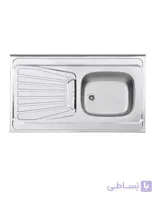سینک ظرفشویی روکار استیل البرز ا طرح پلاس 165/50 Steel Alborz Single Bowl Sink
