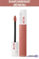 Maybelline New York رژ لب مات مات و برهنه Super Stay Matte – 65 Seductionress – برهنه