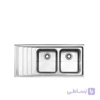 سینک ظرفشویی فانتزی استیل البرز کد 734 روکار سایز 60*120