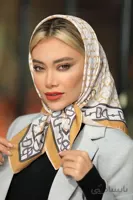 روسری مینی حریر کرپ طرح یک Gucci