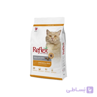 غذای خشک گربه بالغ رفلکس Reflex با طعم مرغ و برنج 15 کیلویی
