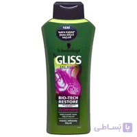 شامپو مو گلیس ترمیم کننده مدل بیو تاچ رستوری حجم 500 میلی لیتر ا Gliss Shampoo BIO_TECH RESTORE 500ML