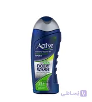 شامپو بدن اکتیو مدل Sport Blue مخصوص آقایان 400 میل ا Active Sport Blue Men 3D Body Wash 400ml