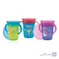 لیوان دسته دار با درب 360 درجه