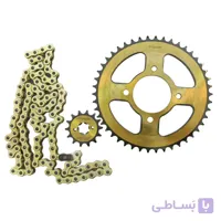 ست دنده زنجیر موتورسیکلت پازل کد CSP415067G مناسب برای باکسر 180cc مجموعه 3 عددی
